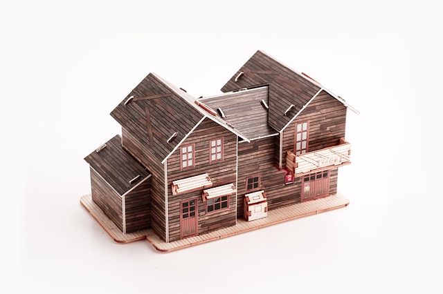 dřevěná miniatura mobilheimu